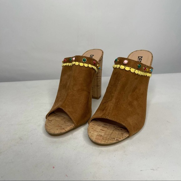 Artsy Art to Wear Boho Heeled Mule Sandals Size 8.5 - Picture 6 of 12